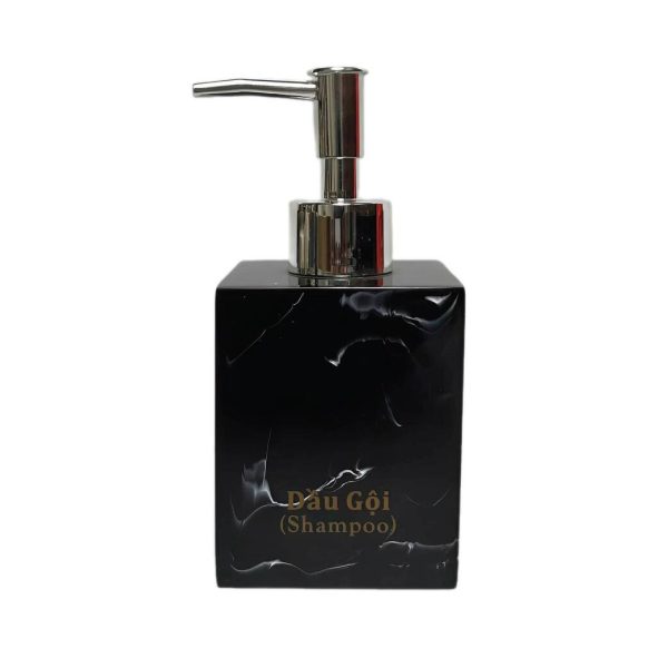 Bình đựng dầu gội sữa tắm khách sạn nhựa resin vân đá BNRES1