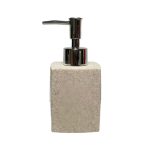 Bình đựng dầu gội sữa tắm khách sạn nhựa resin cát trắng dáng chữ nhật BNRESCN