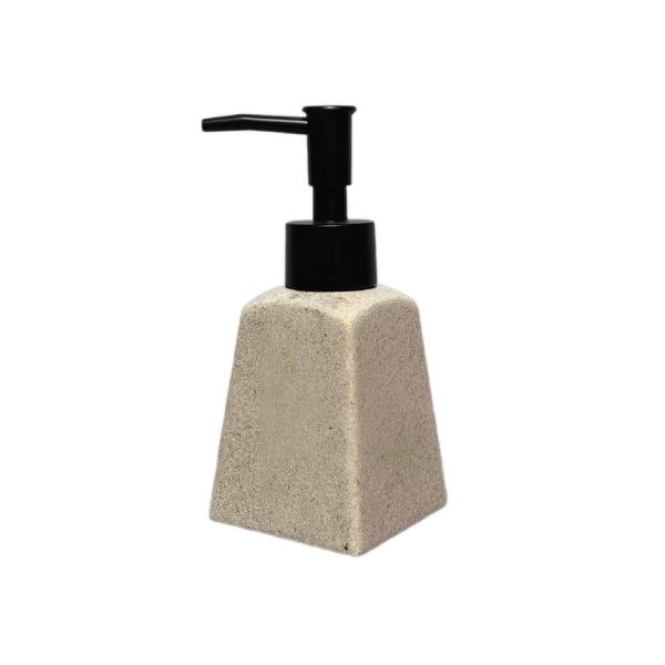 Bình đựng dầu gội sữa tắm khách sạn nhựa resin cát trắng dáng thang BNRESTH