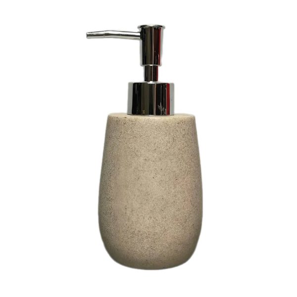 Bình đựng dầu gội sữa tắm khách sạn nhựa resin cát trắng dáng thang BNRESTR
