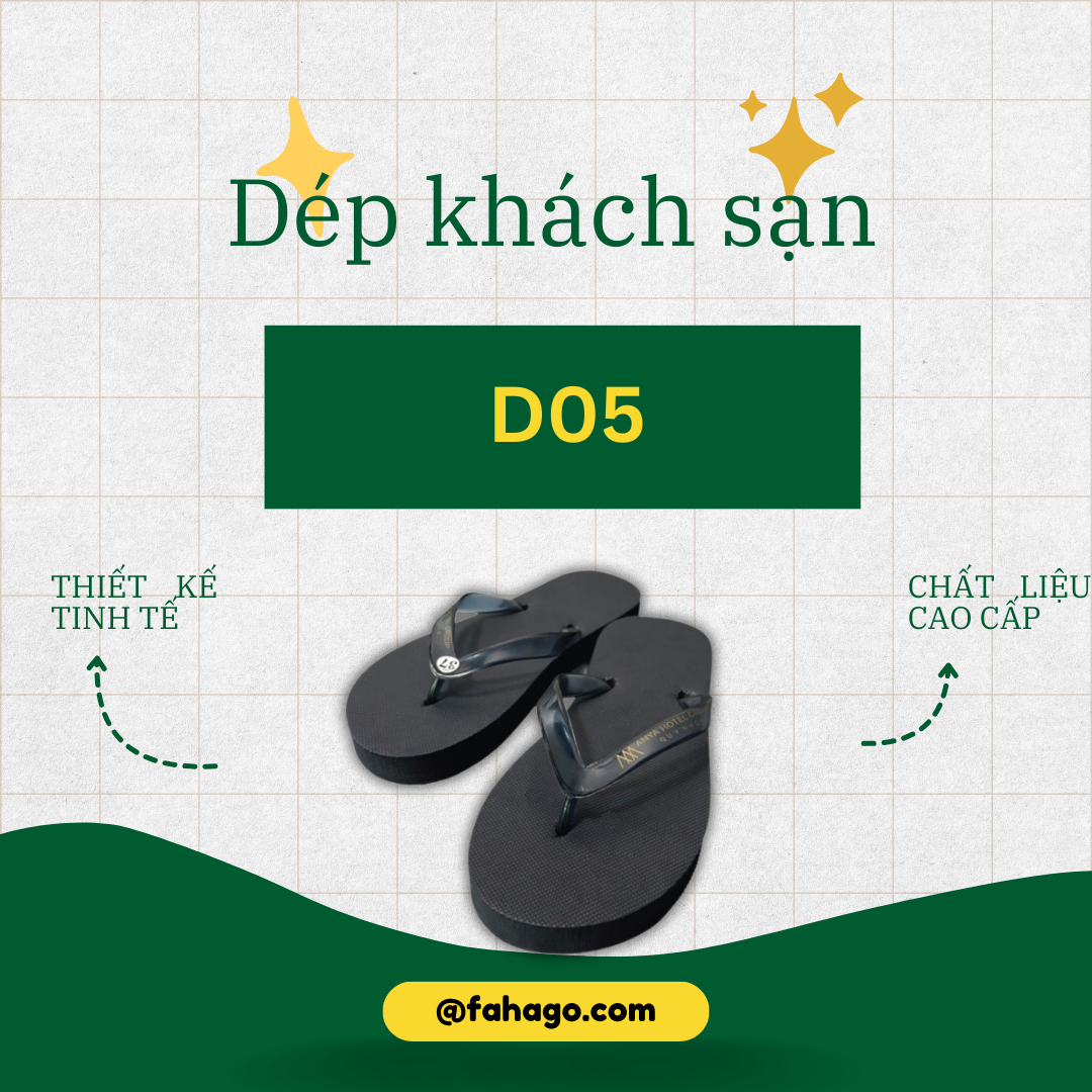 Dép khách sạn tông đế xốp dùng nhiều lần khách sạn D05