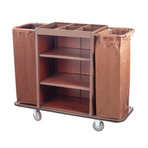 Xe đẩy khách sạn dọn buồng phòng khách sạn 2 túi XDKS03