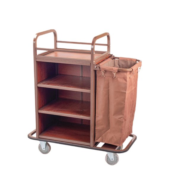 Xe đẩy khách sạn dọn buồng phòng khách sạn 1 túi XDKS02