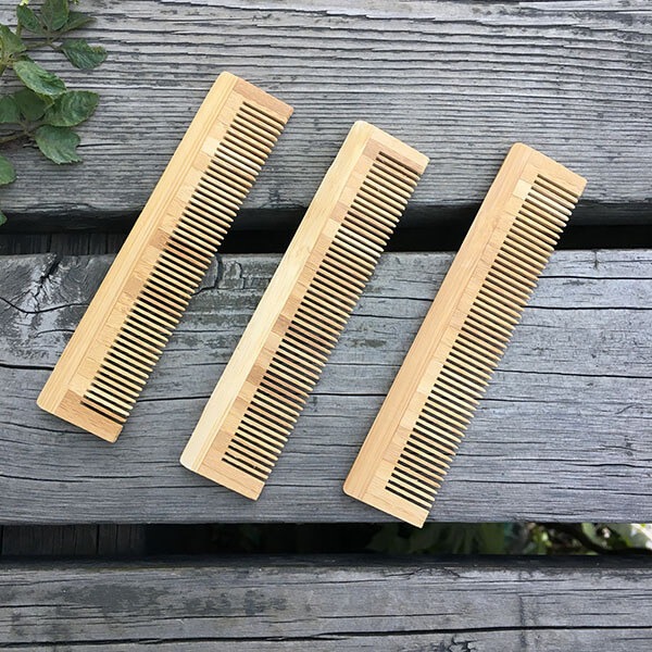 Lược khách sạn gỗ tre cán ngắn - Hình ảnh 2