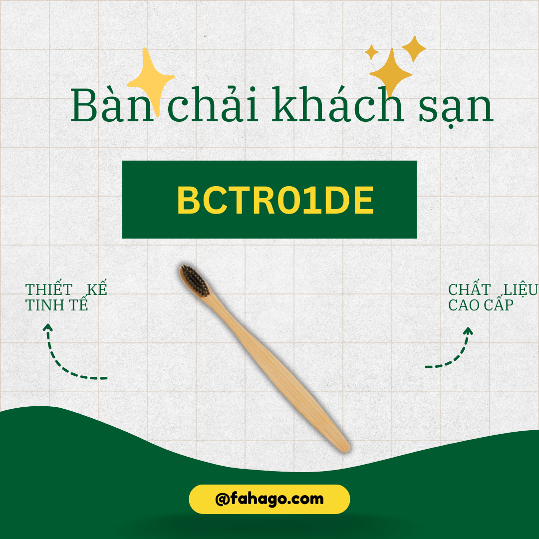 Bàn chải khách sạn gỗ tre bảo vệ môi trường BCTR01DE