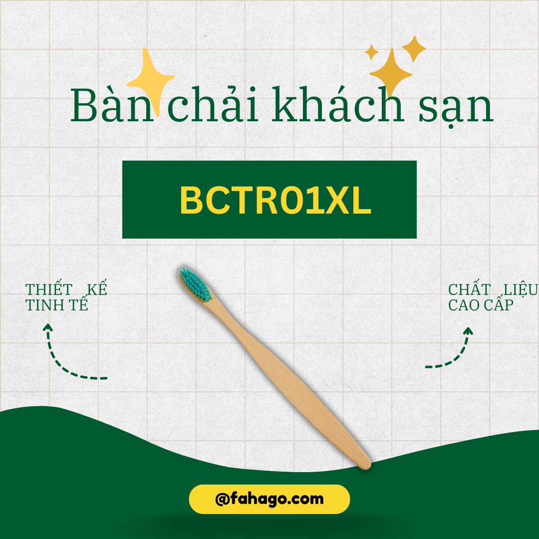 Bàn chải khách sạn gỗ tre bảo vệ môi trường BCTR01XL