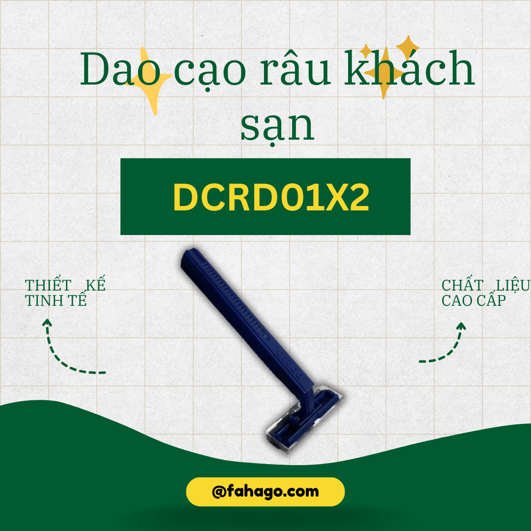 Dao cạo râu khách sạn Dorco cán vuông xanh đen DCRD01X2