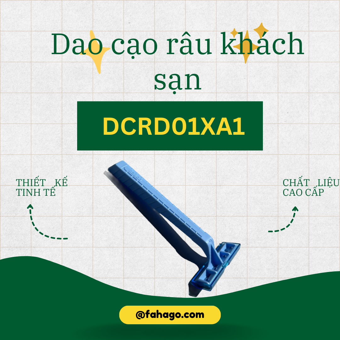 Dao cạo râu khách sạn Dorco cán vuông xanh nhạt DCRD01XA1