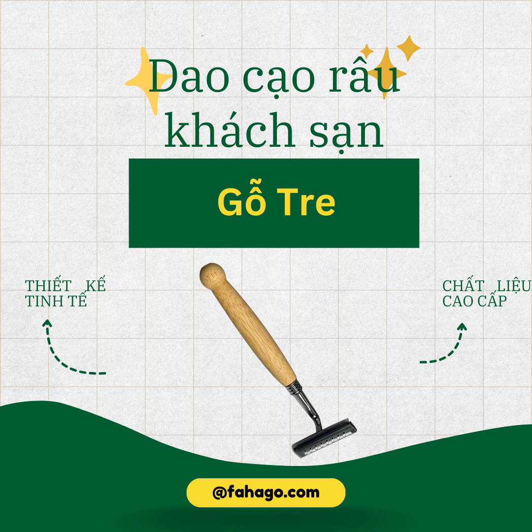 Dao cạo râu khách sạn gỗ tre
