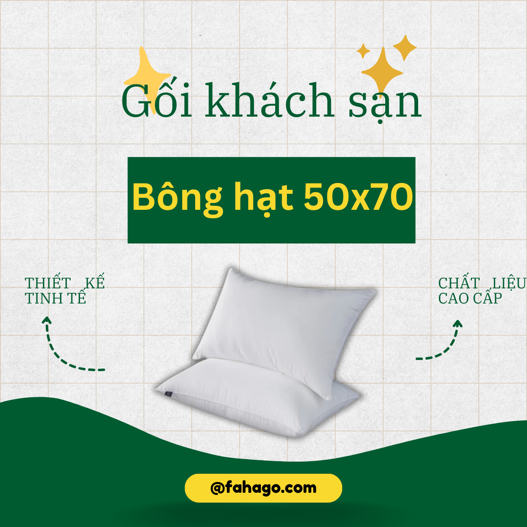 Gối khách sạn bông hạt