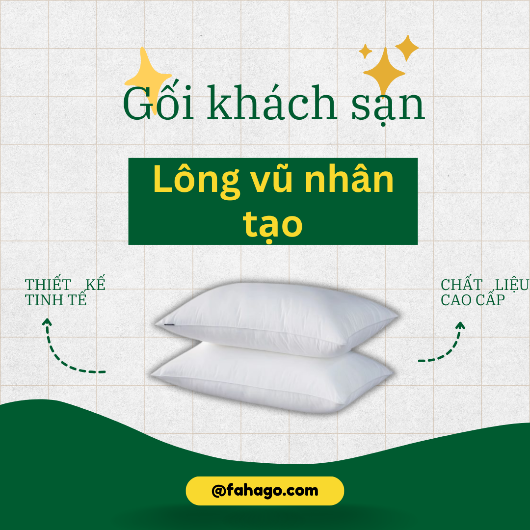 Gối khách sạn lông vũ nhân tạo