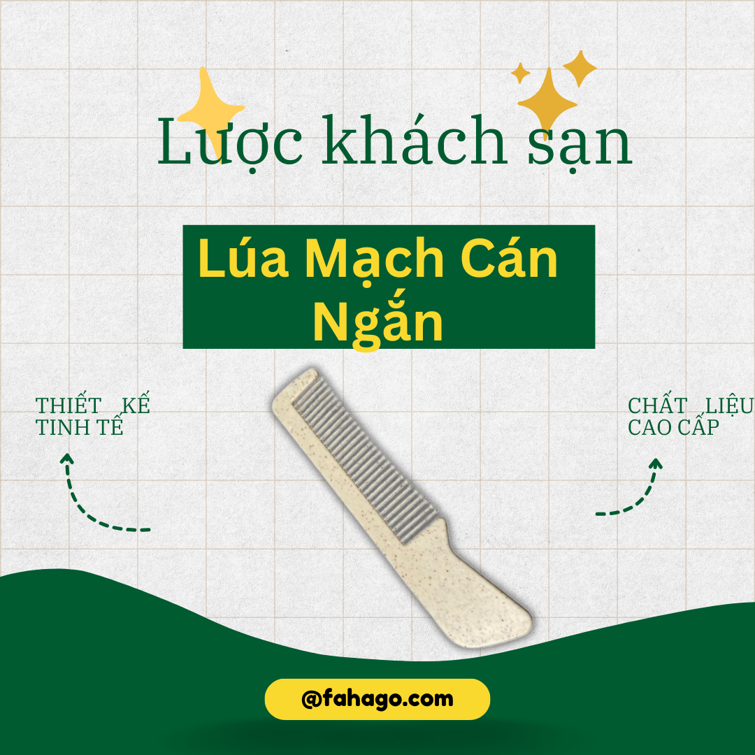 Lược khách sạn lúa mạch cán ngắn