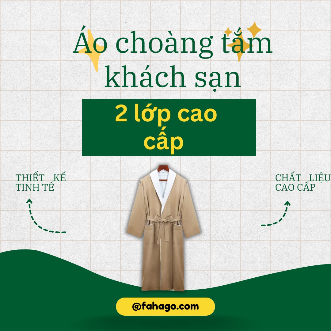 Áo choàng tắm khách sạn 2 lớp cao cấp
