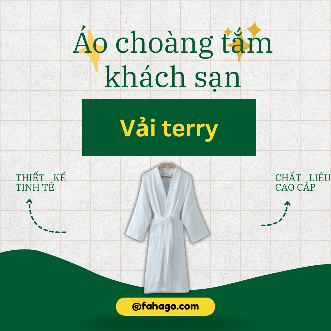 Áo choàng tắm khách sạn vải terry