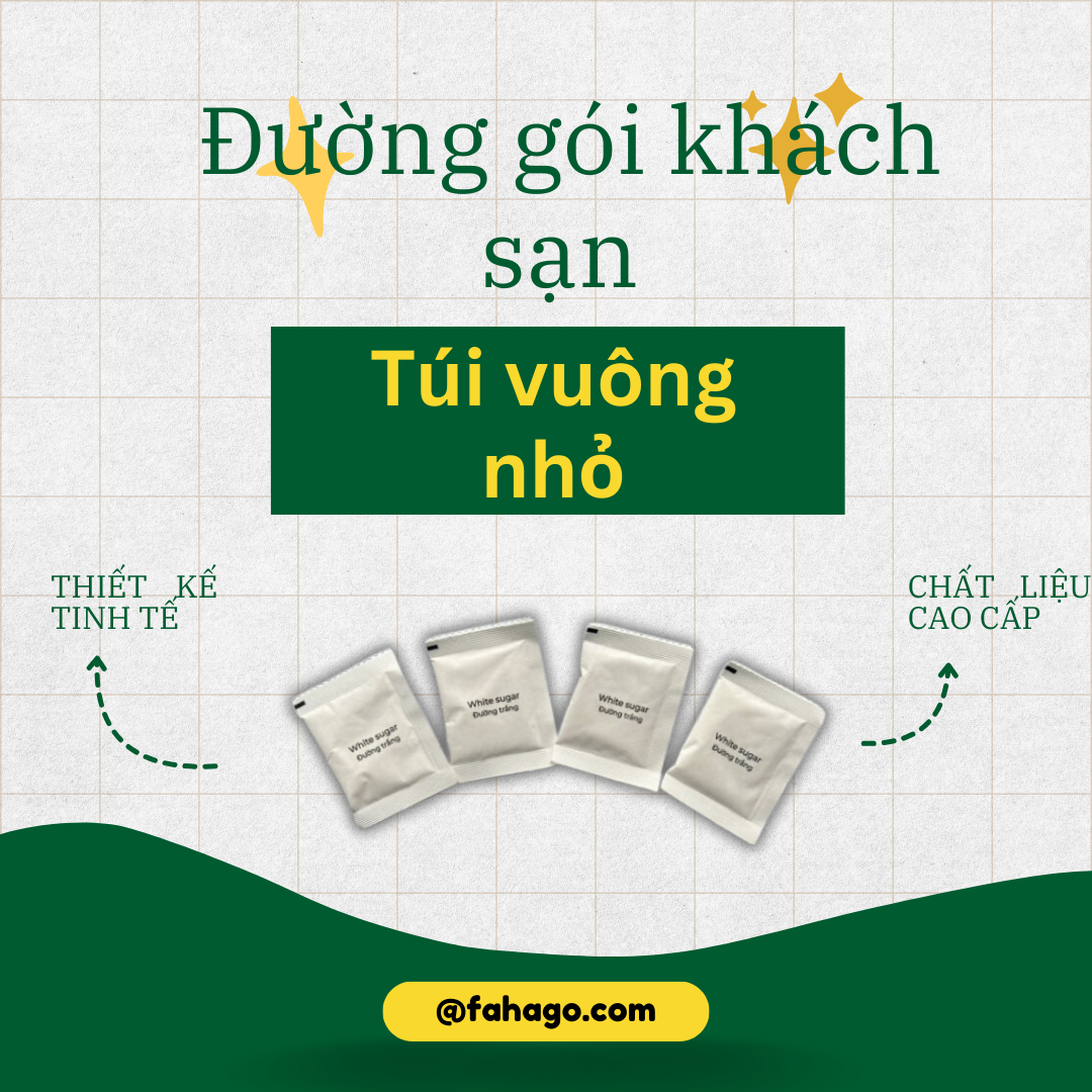 Đường gói khách sạn túi vuông nhỏ