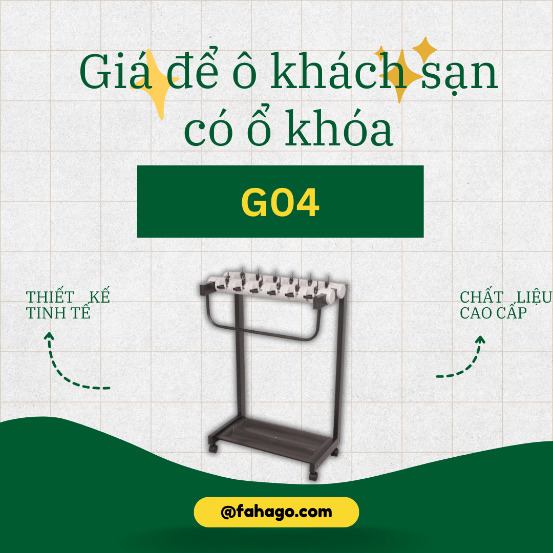 Giá để ô khách sạn có ổ khóa GO4