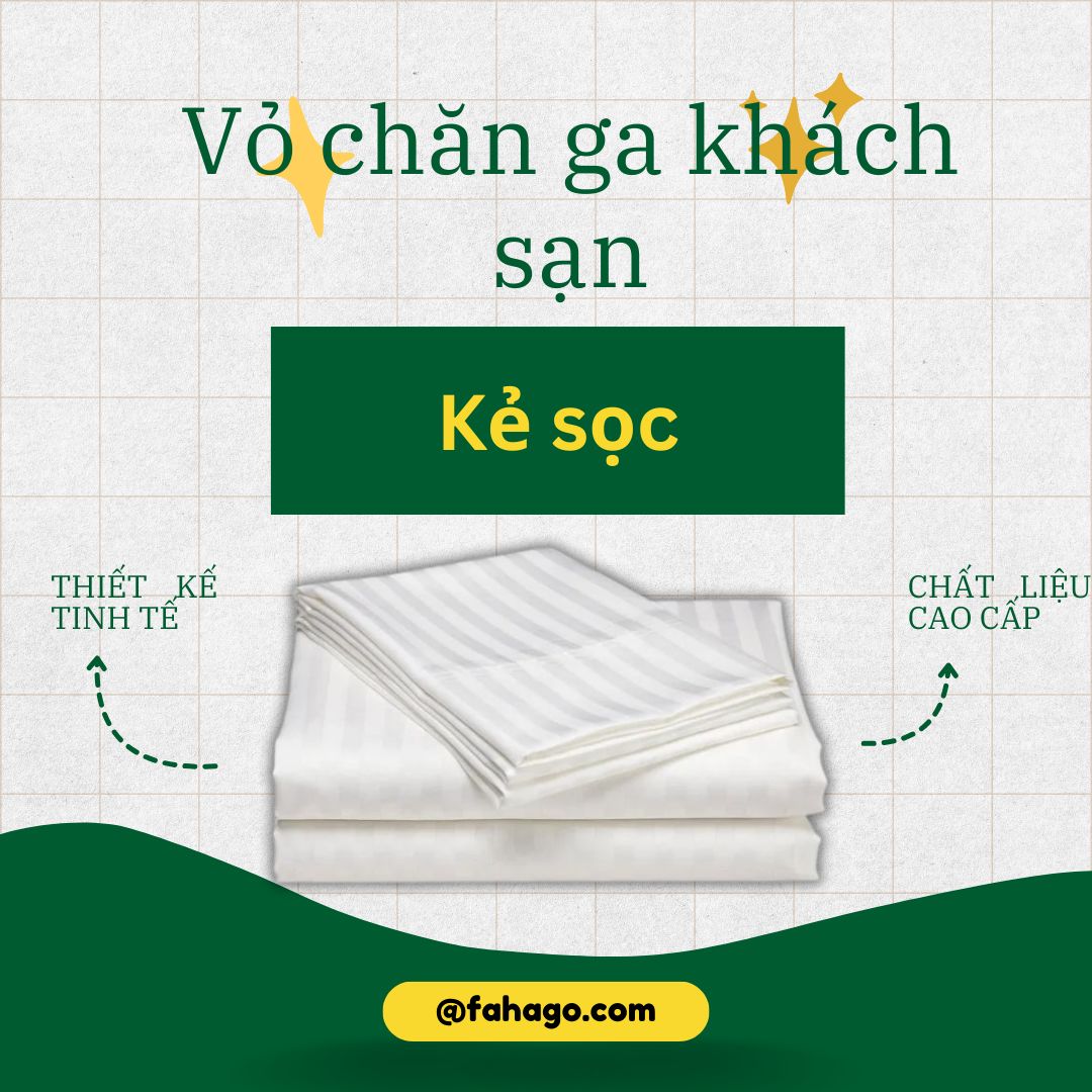 Chăn ga khách sạn vỏ chăn ga khách sạn kẻ sọc