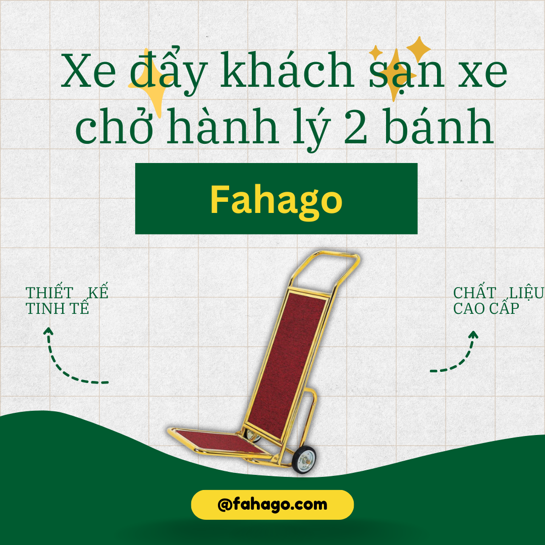 Xe đẩy khách sạn xe chở hành lý 2 bánh