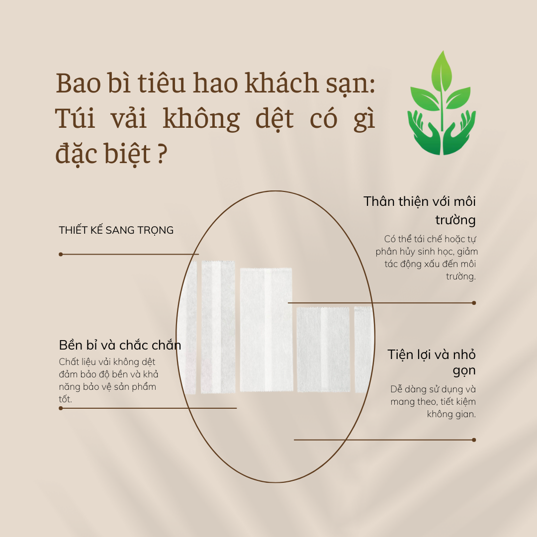 Bao bì bộ đồ dùng tiêu hao khách sạn bộ túi vải không dệt