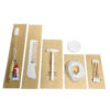Bộ amenities khách sạn COMBO 21, set 6 món túi kraft không họa tiết lõi nhựa trắng