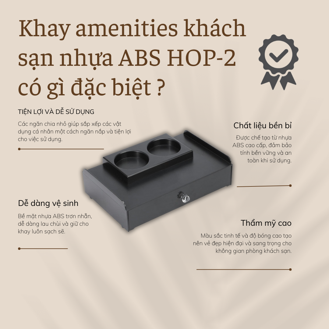 Khay amenities khách sạn nhựa ABS HOP-2