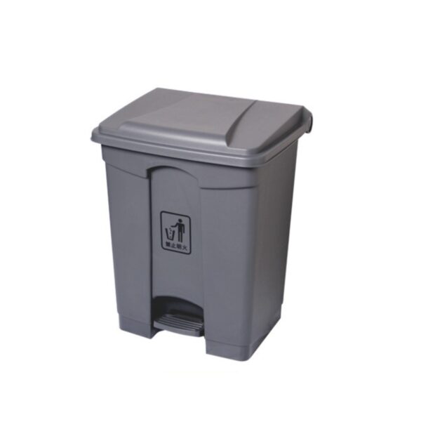 Thùng rác nhựa đạp chân 45L màu ghi
