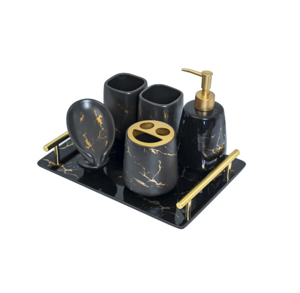 Bộ đồ sứ khách sạn bộ 6 món sứ vân đá LUX-1