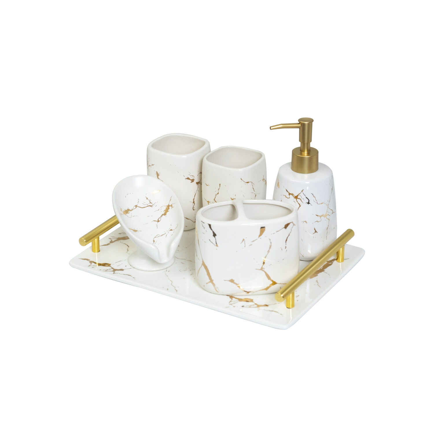 Bộ đồ sứ khách sạn bộ 6 món sứ vân đá LUX-2