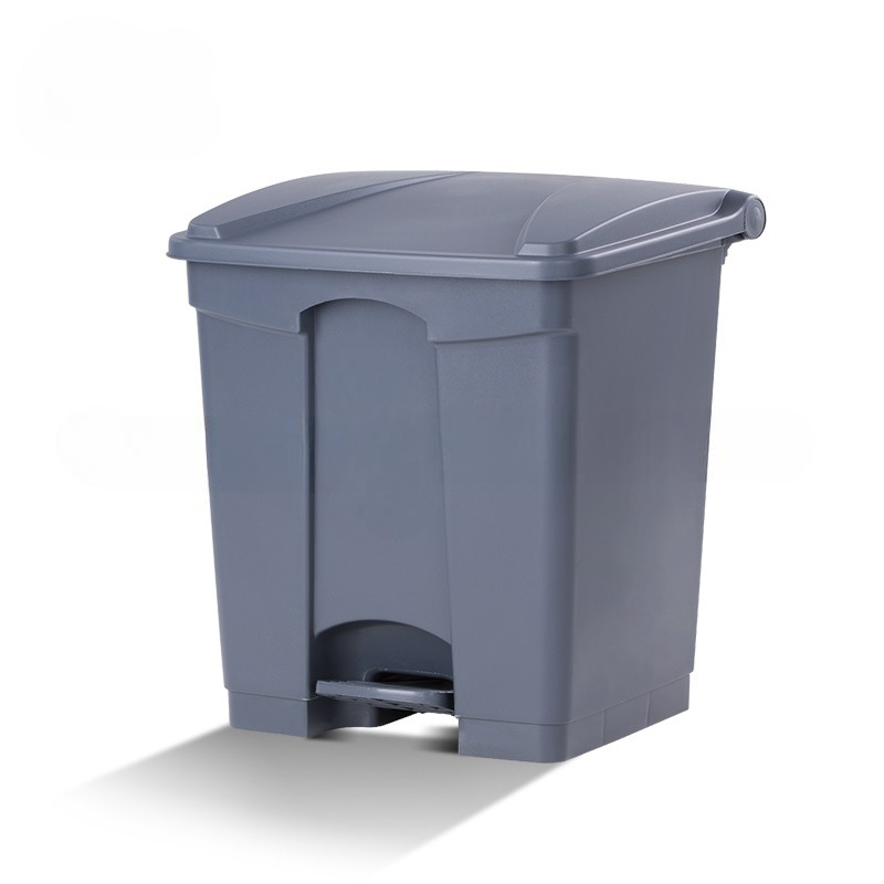 Thùng Rác Nhựa Đạp Chân 30L Màu Ghi