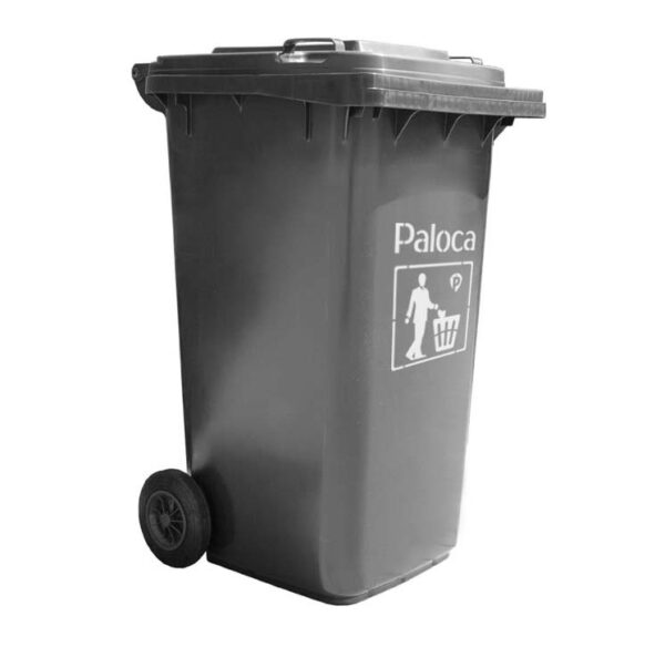Thùng Rác Nhựa HDPE 240L Màu Ghi Đen