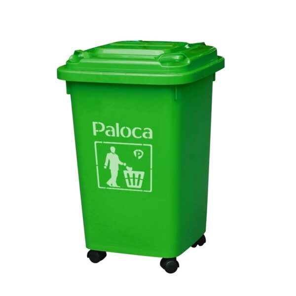 Thùng Rác Nhựa HDPE 60L Màu Xanh Lá