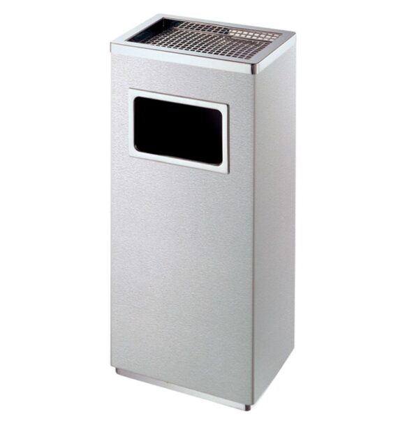 Thùng Rác Inox Chữ Nhật Có Gạt Tàn