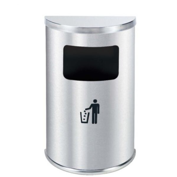 Thùng Rác Inox Bán Nguyệt