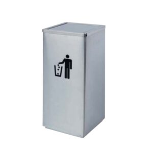 Thùng Rác Inox Vuông Nắp Lật