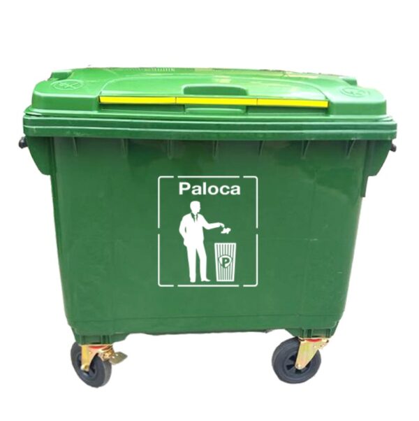 Thùng Rác Nhựa HDPE 660L Màu Xanh