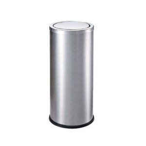 Thùng Rác Inox Tròn Nắp Lật Ø25