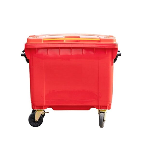 Thùng Rác Nhựa HDPE 660L Màu Đỏ