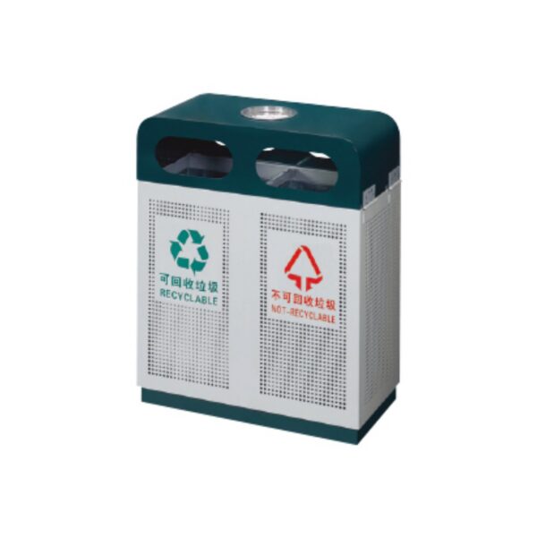 Thùng Rác 2 Ngăn Có Gạt Tàn