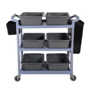 Xe Đẩy Dọn Bàn Nhựa Khung Nhôm