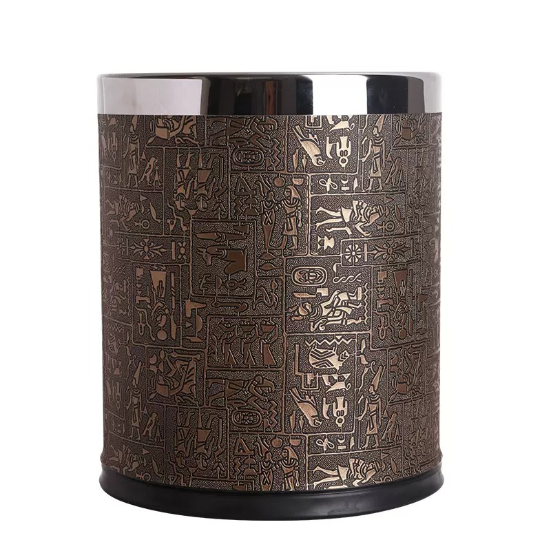 Thùng Rác Bọc Giả Da Ø22