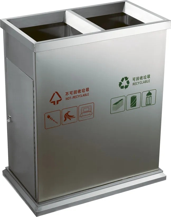 Thùng Rác Inox 2 Ngăn