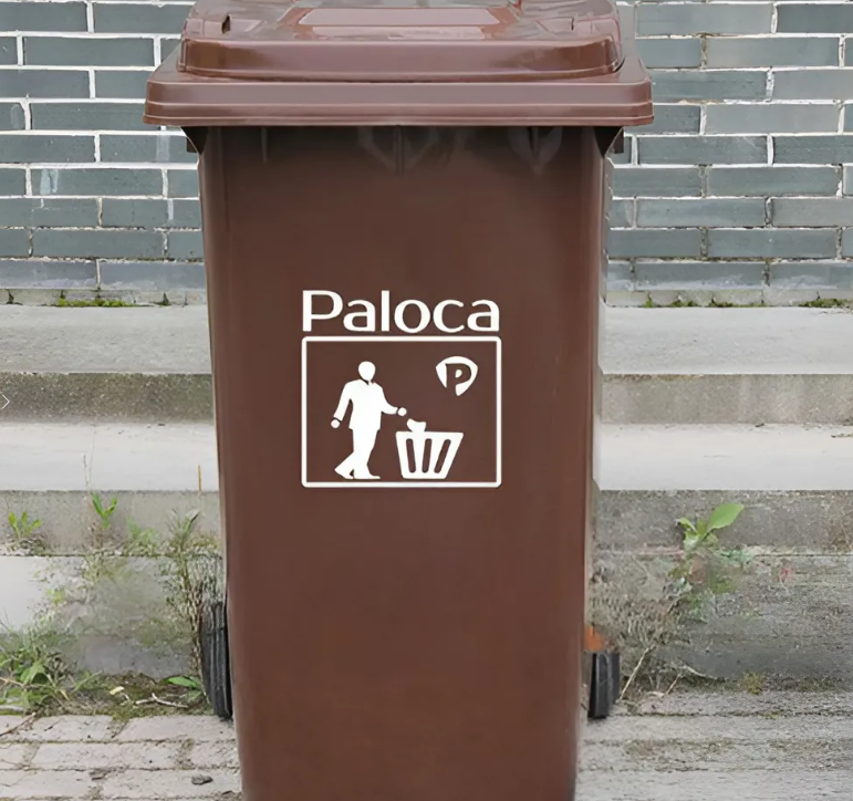 Thùng Rác Nhựa HDPE 240L Màu Nâu