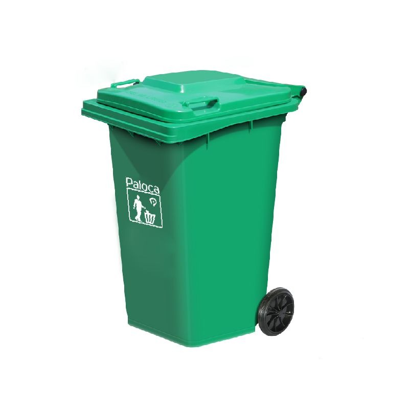 Thùng Rác Nhựa HDPE 80L Xanh Lá