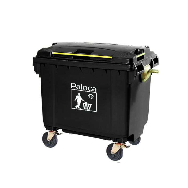 Thùng Rác Nhựa HDPE 660L Màu Đen